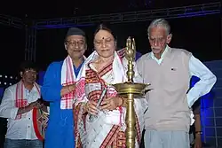Archana Mahanta with Khagen Mahanta and Hiren Bhattacharyya