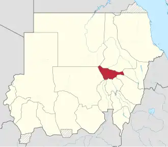 Location in Sudan.