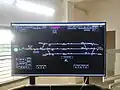 Schematic track diagram on Centralized Traffic Control (CTC)/Panel Interlocking display for Khedbrahma railway station