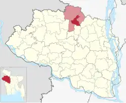 Location of Khetlal Upazila