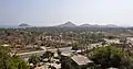 East view, with the Shumayliyyah or Western Hajar Mountains in the background