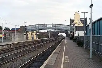 Kildare railway station on the Dublin to Cork mainline looking towards Dublin.22 March 2006
