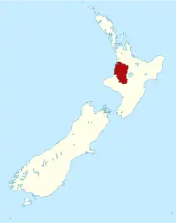 The King Country within New Zealand[1]