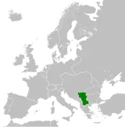 The Kingdom of Serbia in 1914, on the eve of World War I