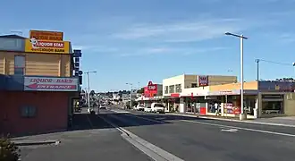 View south down Hobart Road through Kings Meadows