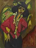 Ernst Ludwig Kirchner Gerda, Half-Length Portrait, 99.1 x 75.3 cm. 1914