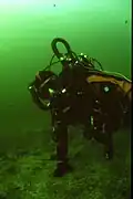 Kiss rebreather testing of the original semi-closed system.