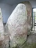 A stone on the right of the passage, Knockmany Chambered Tomb, Co. Tyrone