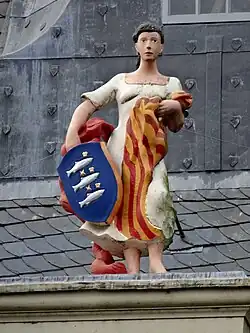 The "Stedemaagd" statue on the Koepoort