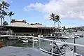 Marina-side view of the Kona Brewing restaurant in Hawaii Kai