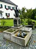 fountain near school and church