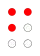 ⠋ (braille pattern dots-124)