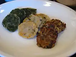 Samsaek jeon (삼색전); any three different colored jeon are referred to as such