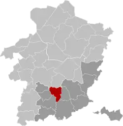 Location of Kortessem in Limburg
