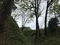 Large dry moat