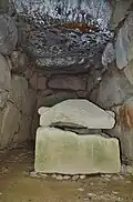 Inside the burial chamber