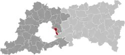 Location of Kraainem in Flemish Brabant