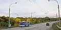 A trolleybus in Krasnodon