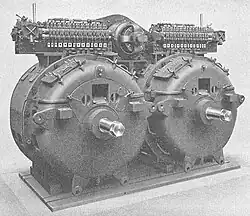 Removed traction motor group seen from the other side