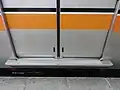 A doorstep added to the trains on conversion