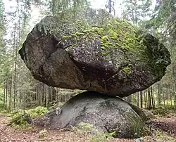 Kummakivi in Haukonsalo, Ruokolahti, Finland