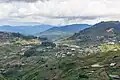 Panoramic view from Dream World Resort on Kundasang town inside the valley.