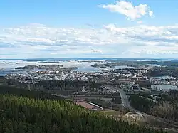 View of central Kuopio from the tower, 2003