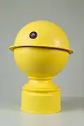 Saturn (2003). An interactive sound object. Ready-made, plastic and electronics 80×60×60