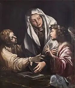 The apparition to Saint Frances of Rome, Palazzo Magnani, Bologna