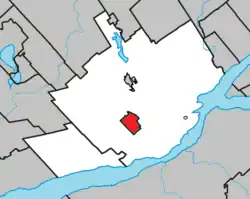 Location within Quebec TE.