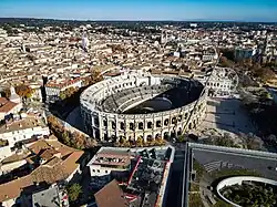 The Roman amphitheatre in Nimes