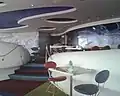 Los Angeles International Airport's "Inside Encounter" lounge in its space age Theme Building