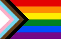 The Progress Pride Flag, designed in 2018 by Daniel Quasar