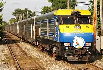 The Cannonball runs express through Bay Shore.