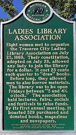 Ladies Library Association historical plaque