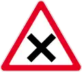 Crossroads without priority (give way to the vehicles coming from the right)