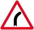 Dangerous curve to the right (also used )