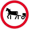 No animal-drawn vehicles