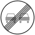End of overtaking prohibition