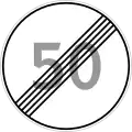 End of 50 km/h speed limit