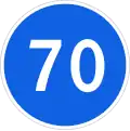 70 km/h minimum speed limit