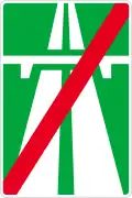 End of motorway