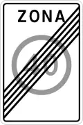 End of speed limit zone