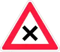 Crossroads without priority (give way to the vehicles coming from the right)