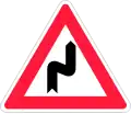 Double curve, first to the right
