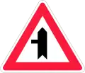 Junction with minor road (from the left)