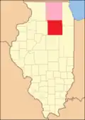 LaSalle County from the time of its creation to 1836, including a large tract of unorganized territory temporarily attached to it.[6]