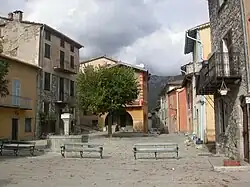 The square in the village of La Tour