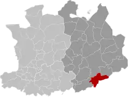 Location of Laakdal in the province of Antwerp