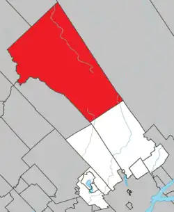 Location within La Jacques-Cartier RCM